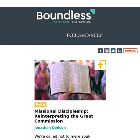 boundless focus on the family|More.